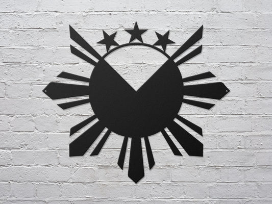 3 Stars & Sun Metal Wall Art