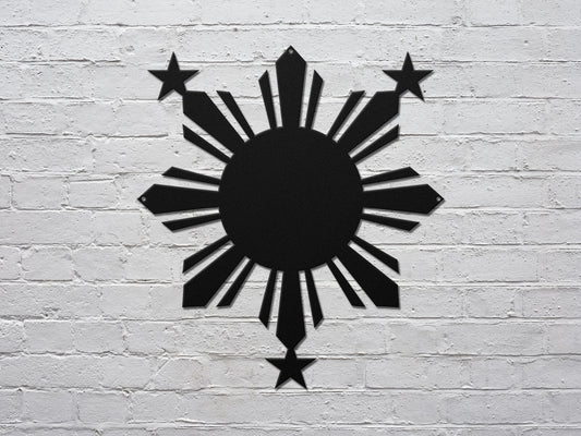 Pinoy Sun With Stars Metal Art